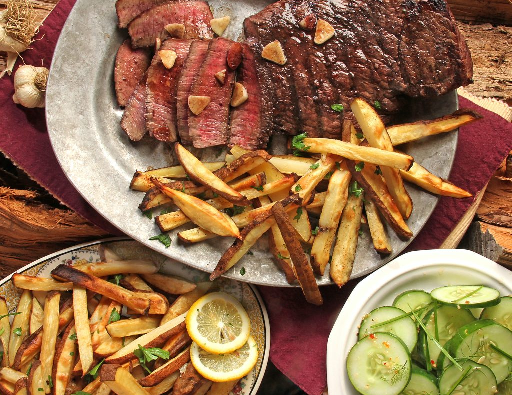 Steak with French fries